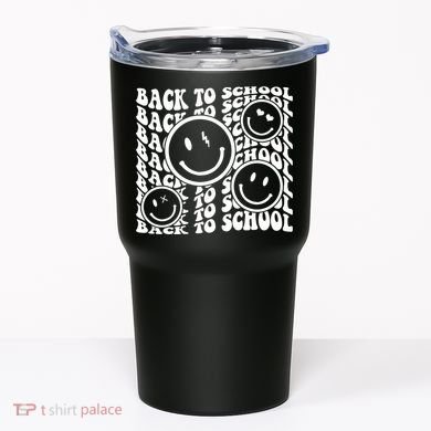 Back To School Retro Smile Face Tumbler