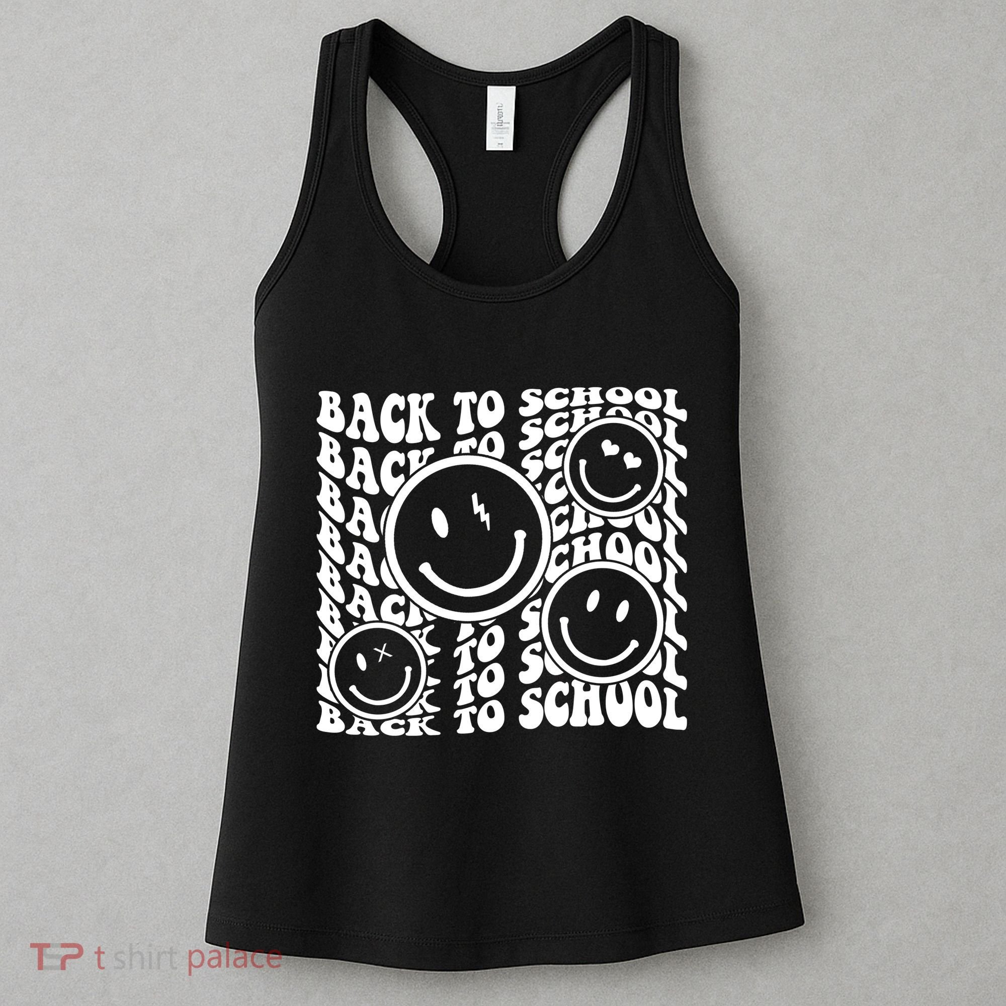 Back To School Retro Smile Face Women's Tank Top