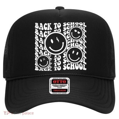 Back To School Retro Smile Face Hat
