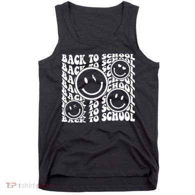 Back To School Retro Smile Face Tank Top