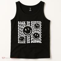 Back To School Retro Smile Face Tank Top thumb 2