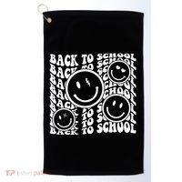 Back To School Retro Smile Face Golf Towel thumb 0