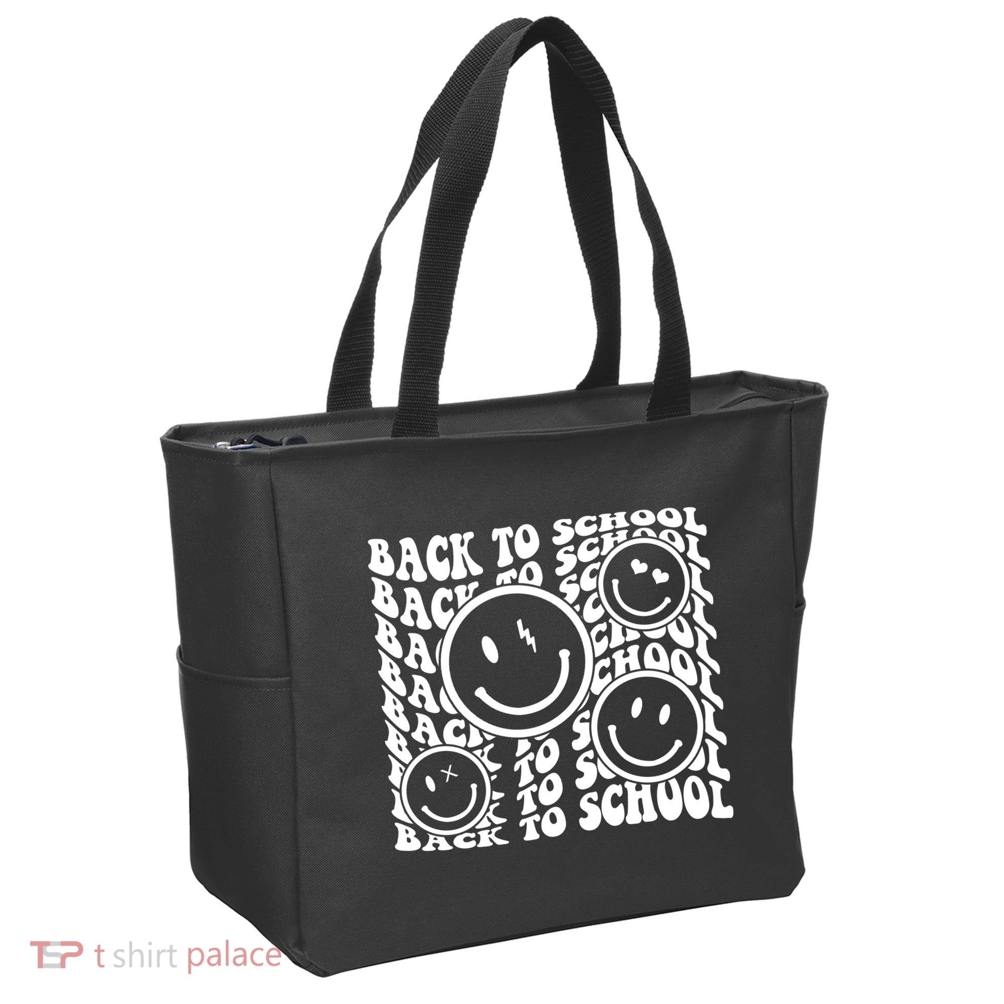 Back To School Retro Smile Face Tote Bag