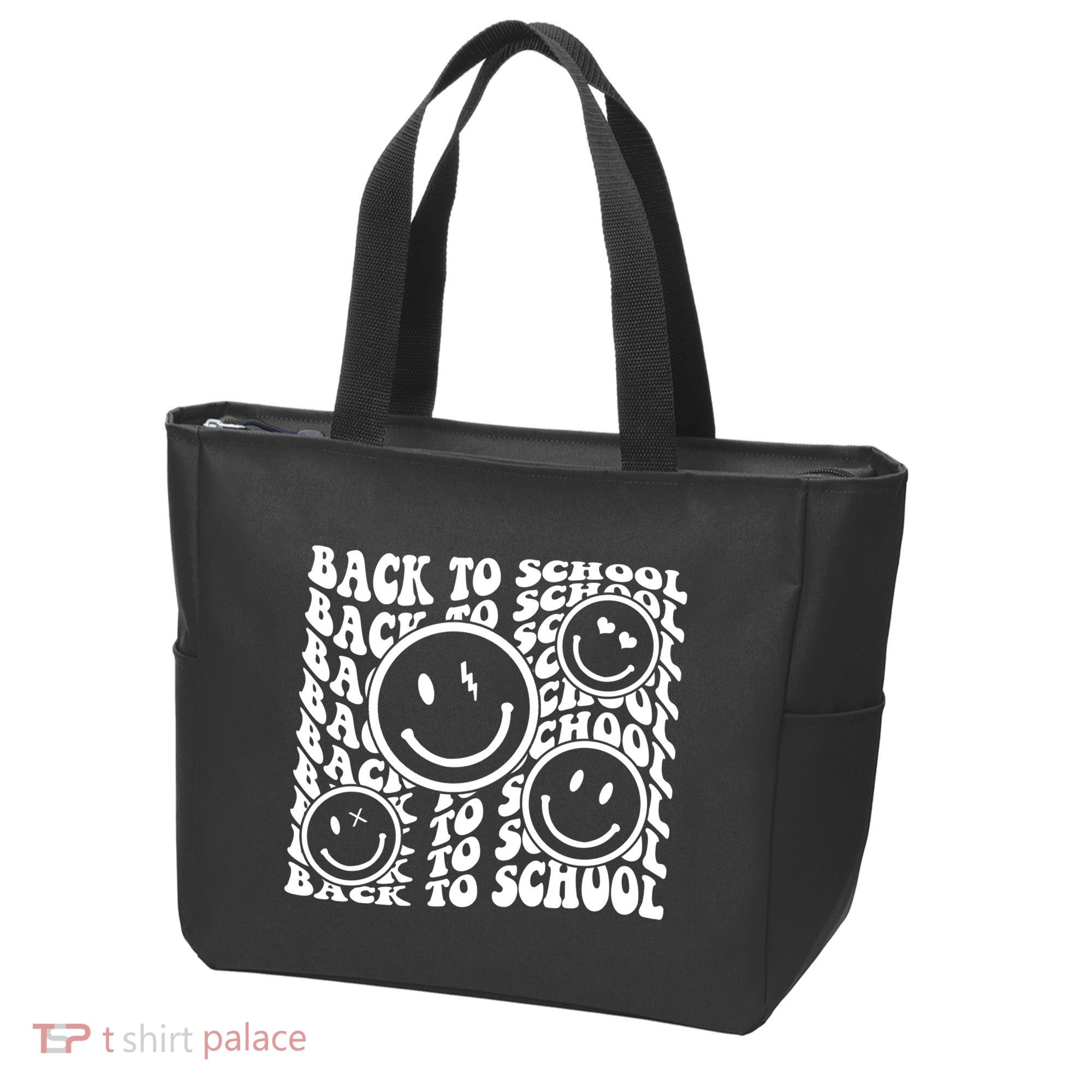 Back To School Retro Smile Face Tote Bag