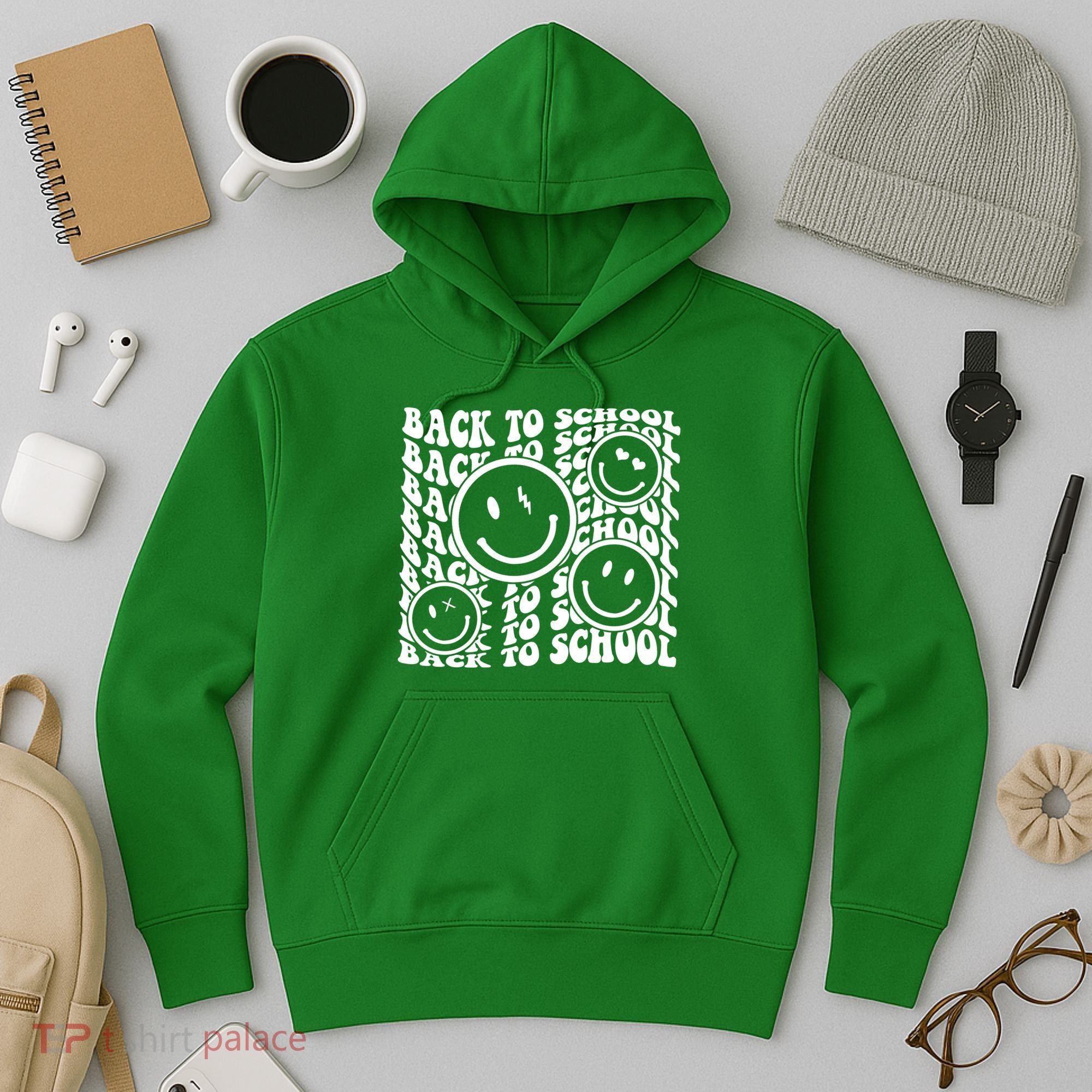 Back To School Retro Smile Face Hoodie