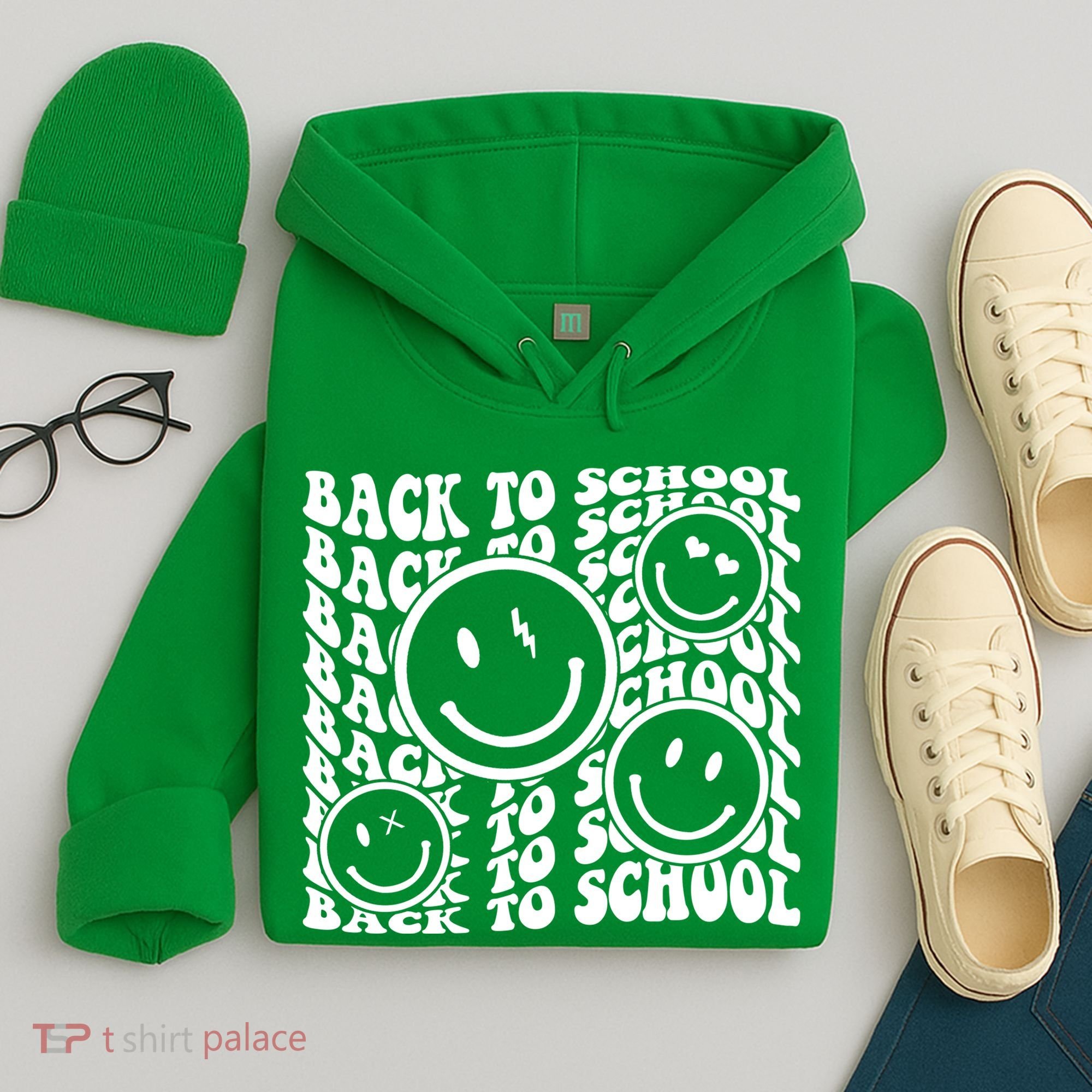 Back To School Retro Smile Face Hoodie