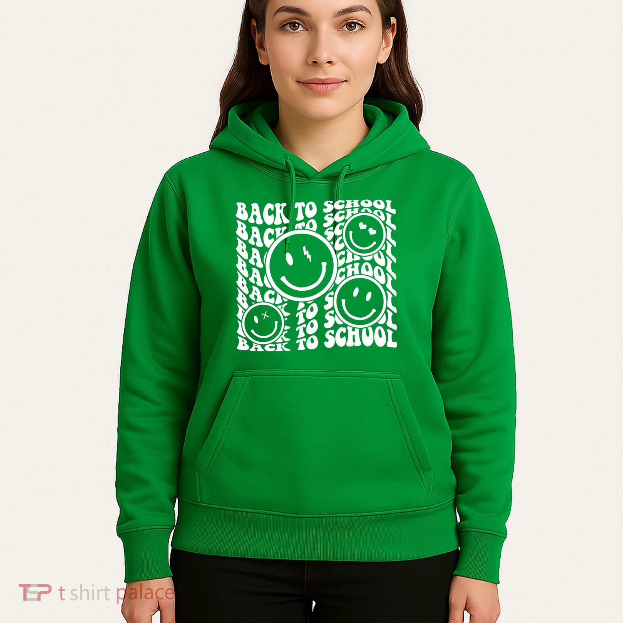 Back To School Retro Smile Face Hoodie