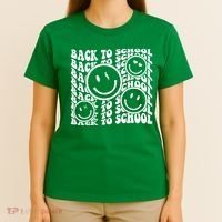 Back To School Retro Smile Face T-Shirt thumb 4