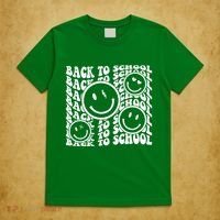 Back To School Retro Smile Face T-Shirt thumb 5