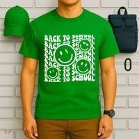 Back To School Retro Smile Face T-Shirt thumb 6