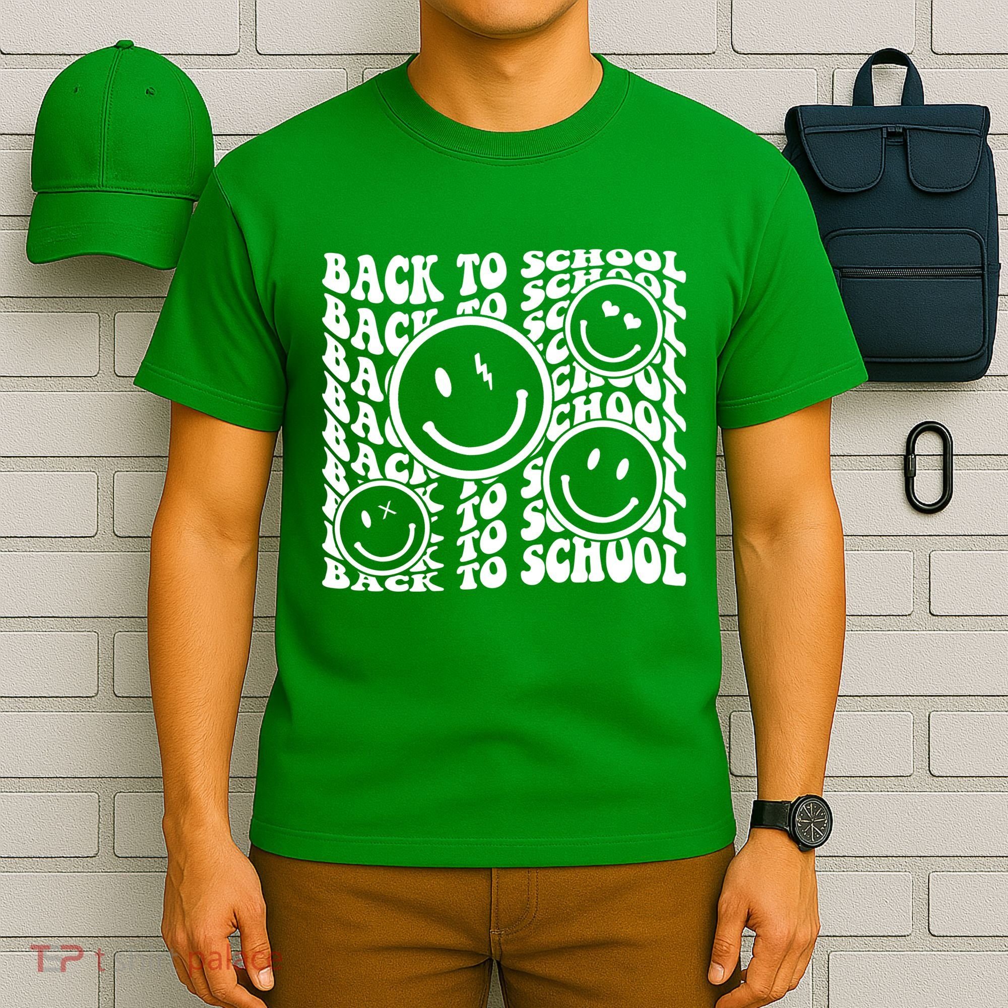 Back To School Retro Smile Face T-Shirt