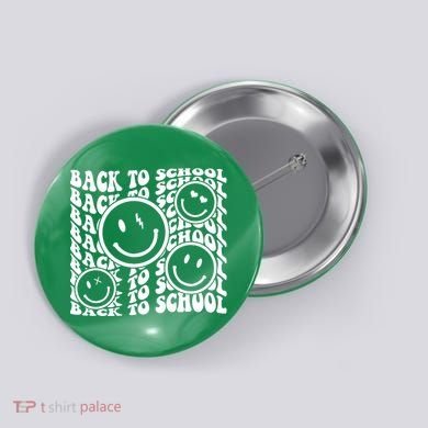 Back To School Retro Smile Face Button
