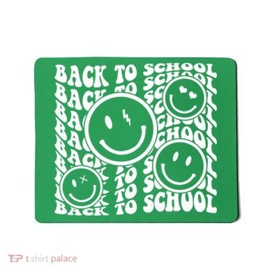 Back To School Retro Smile Face Mousepad