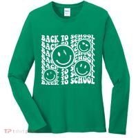 Back To School Retro Smile Face Women's Long Sleeve Shirt thumb 0