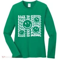 Back To School Retro Smile Face Women's Long Sleeve Shirt thumb 0