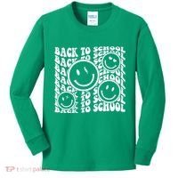 Back To School Retro Smile Face Kids Long Sleeve Shirt thumb 0