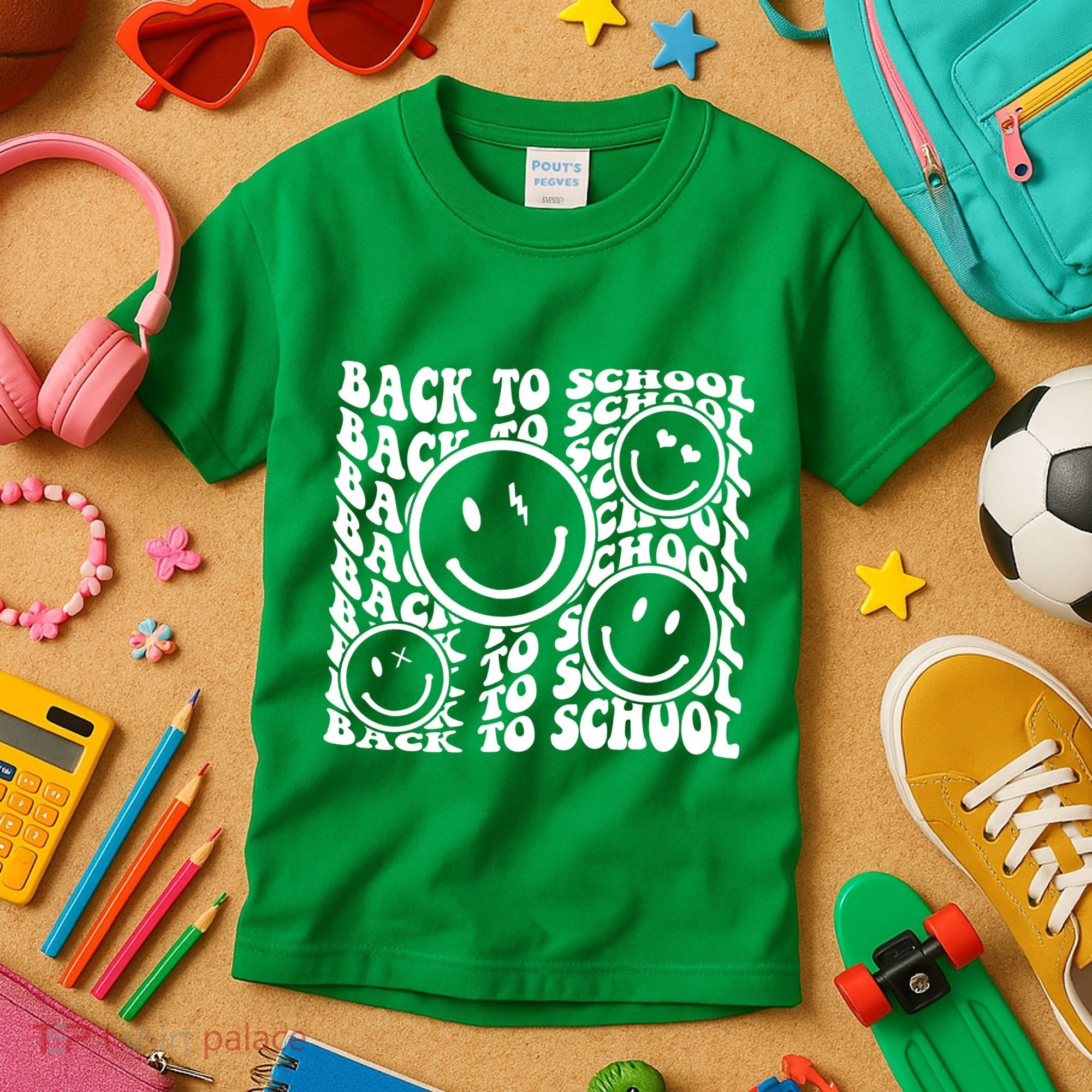 Back To School Retro Smile Face Kids T-Shirt