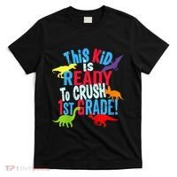 Back To School Dinosaur This is Ready To Crush 1st Grade T-Shirt thumb 0