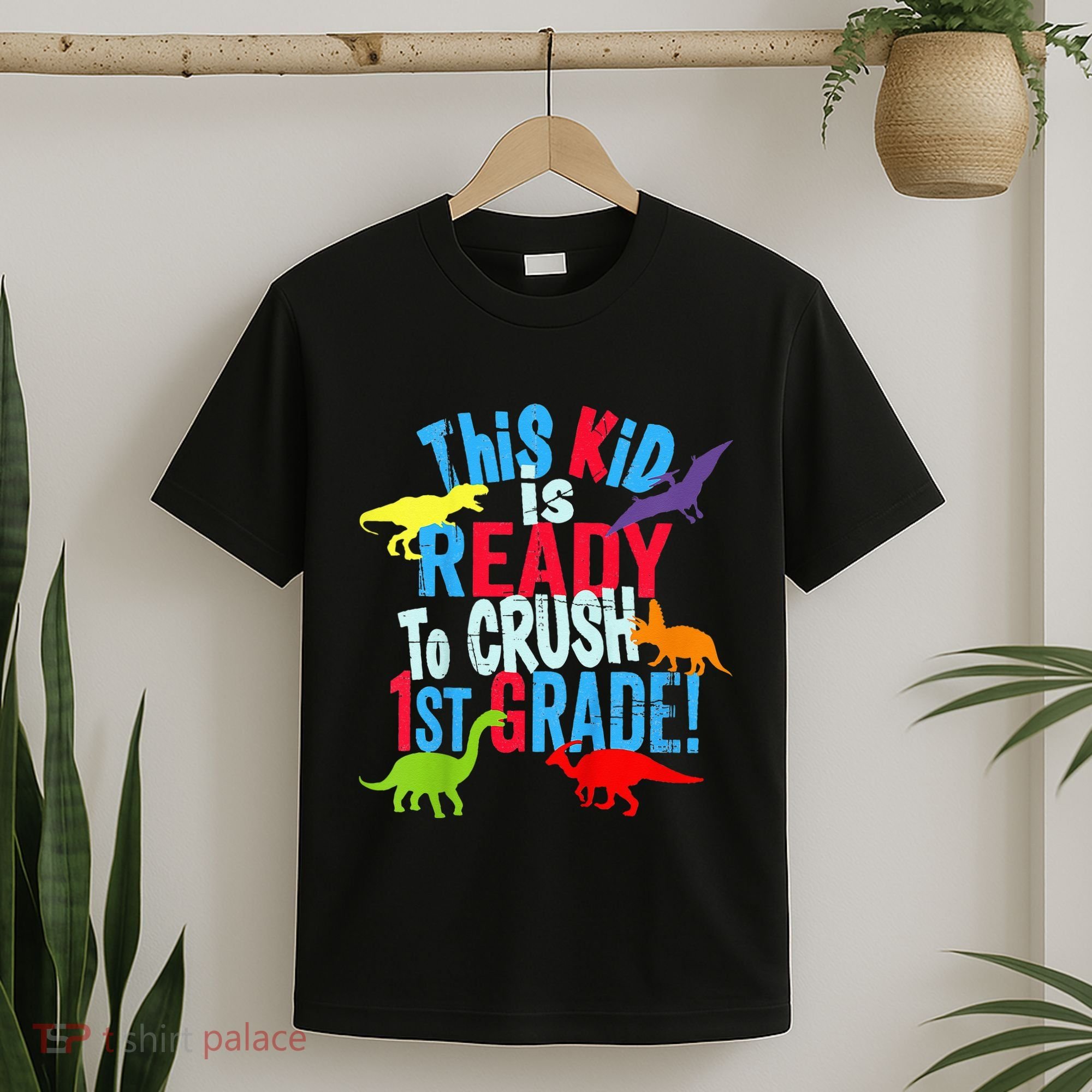Back To School Dinosaur This is Ready To Crush 1st Grade T-Shirt