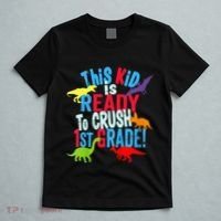 Back To School Dinosaur This is Ready To Crush 1st Grade T-Shirt thumb 5