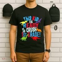 Back To School Dinosaur This is Ready To Crush 1st Grade T-Shirt thumb 6