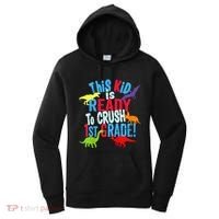 Back To School Dinosaur This is Ready To Crush 1st Grade Women's Hoodie thumb 0