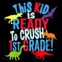 Back To School Dinosaur This is Ready To Crush 1st Grade Women's T-Shirt thumb 6