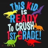 Back To School Dinosaur This is Ready To Crush 1st Grade Kids Hoodie thumb 5