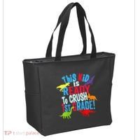 Back To School Dinosaur This is Ready To Crush 1st Grade Tote Bag thumb 2