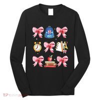 Back To School Girl Coquette Bow First Day Of School Long Sleeve Shirt thumb 0