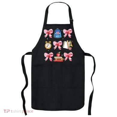 Back To School Girl Coquette Bow First Day Of School Apron