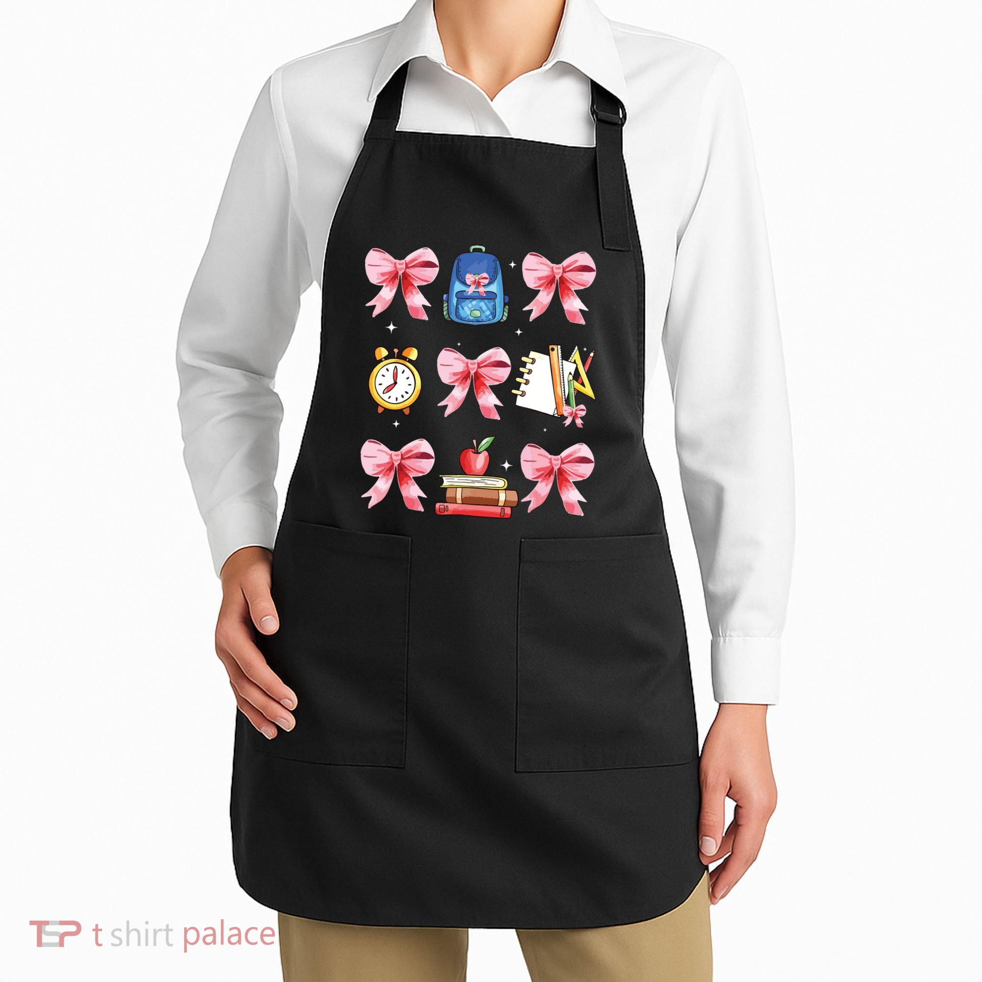 Back To School Girl Coquette Bow First Day Of School Apron