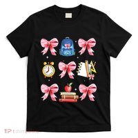 Back To School Girl Coquette Bow First Day Of School T-Shirt thumb 0