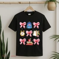 Back To School Girl Coquette Bow First Day Of School T-Shirt thumb 2