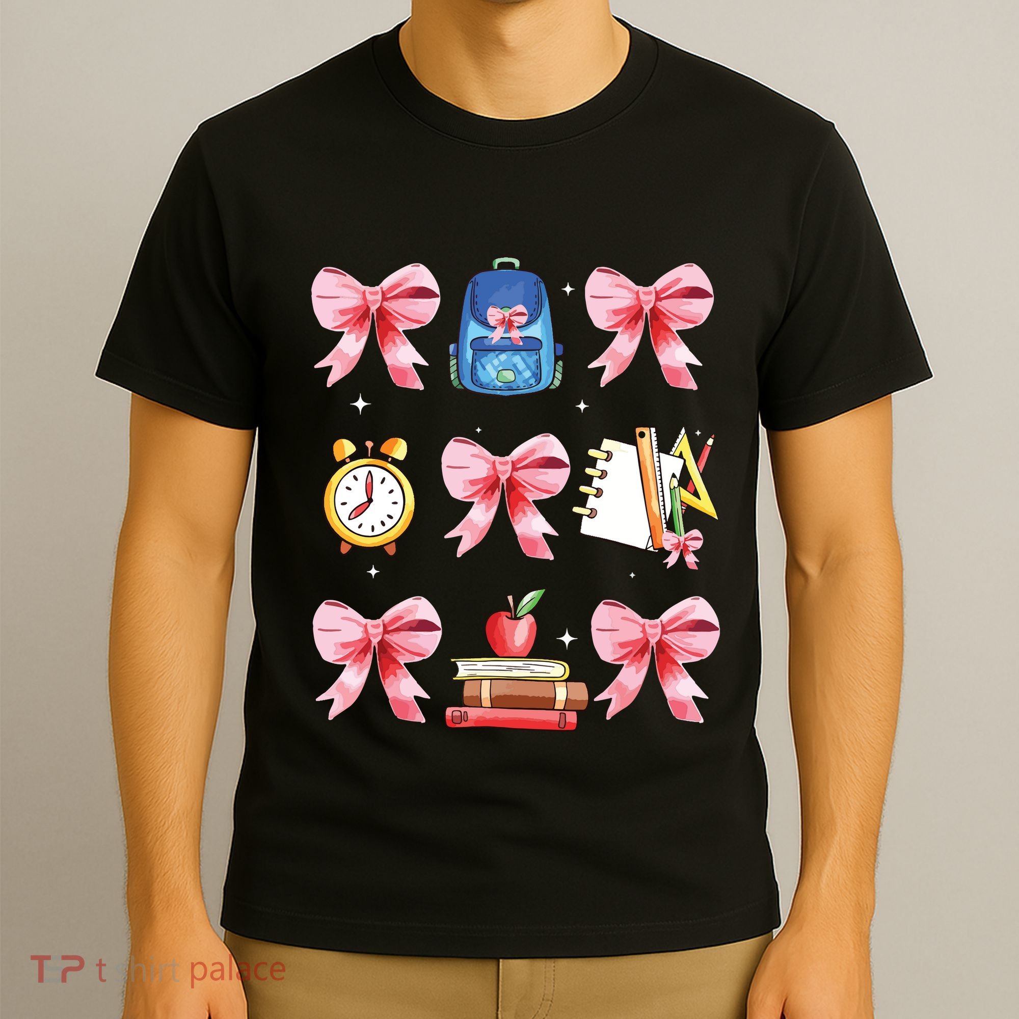 Back To School Girl Coquette Bow First Day Of School T-Shirt