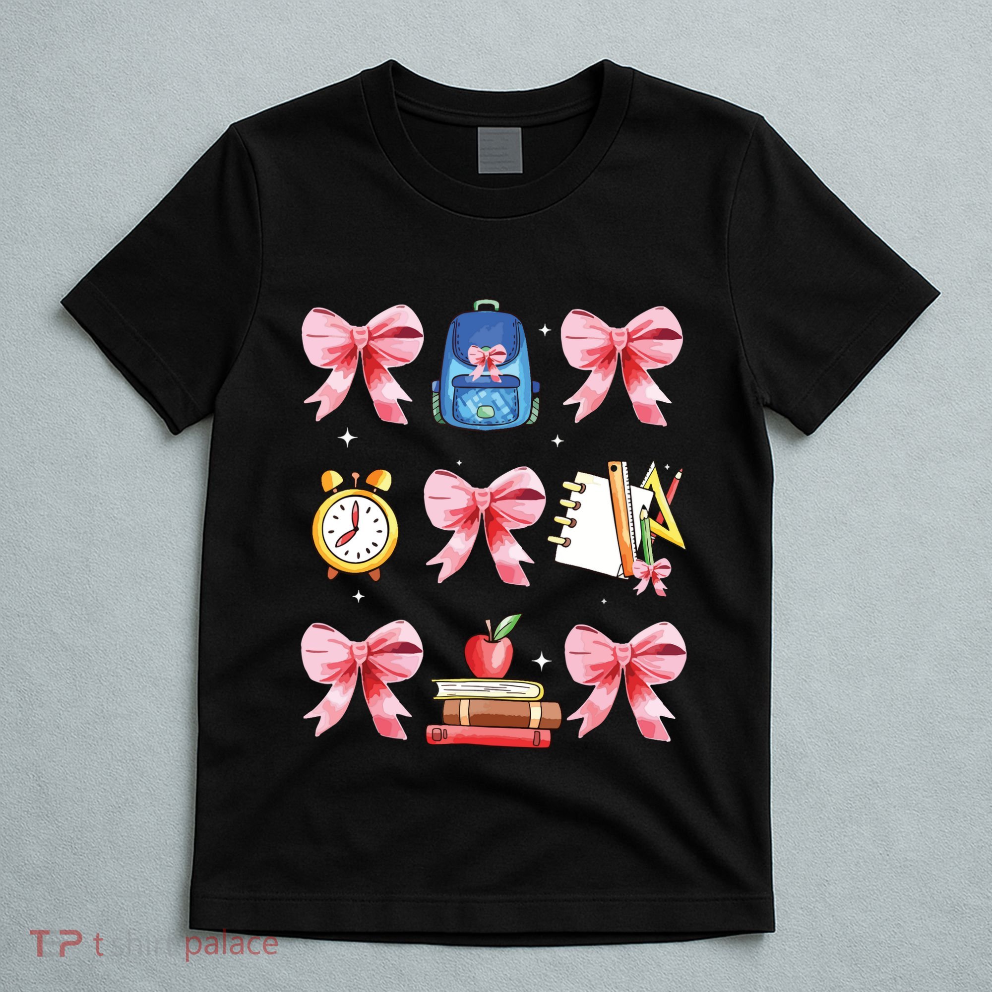 Back To School Girl Coquette Bow First Day Of School T-Shirt