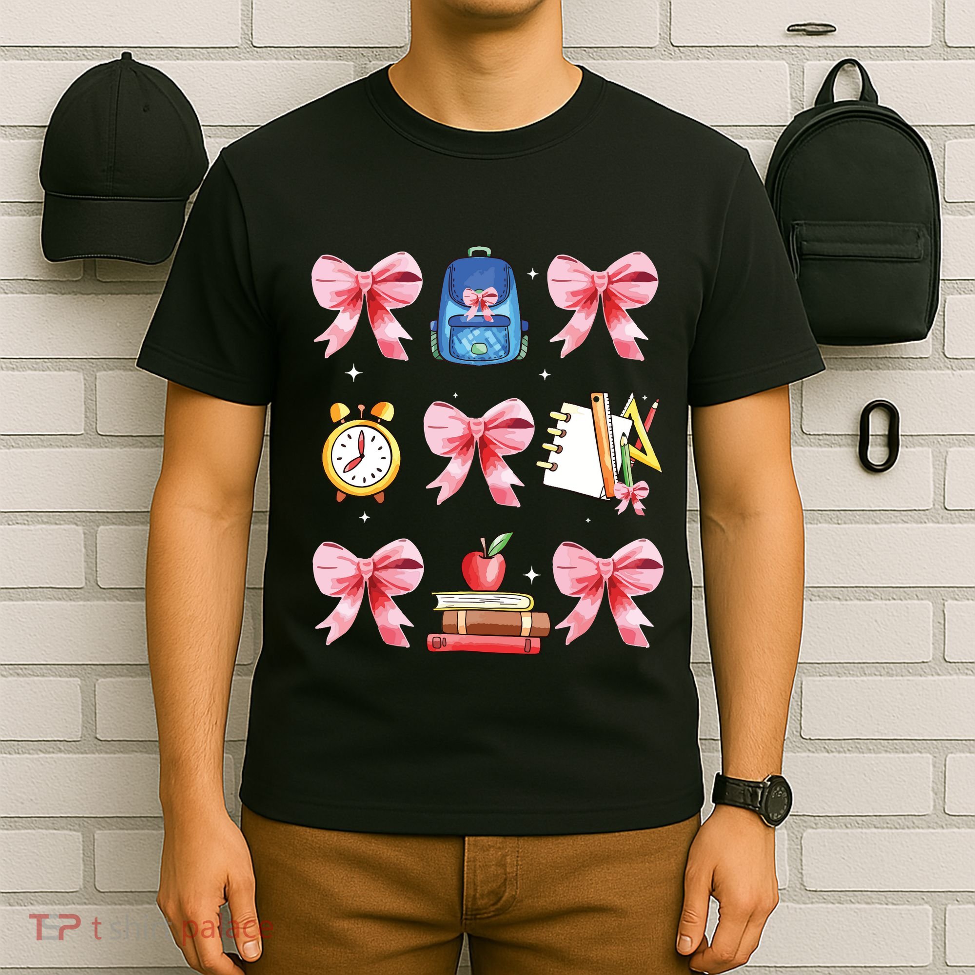 Back To School Girl Coquette Bow First Day Of School T-Shirt