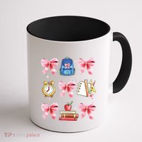 Back To School Girl Coquette Bow First Day Of School Coffee Mug thumb 1