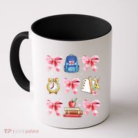 Back To School Girl Coquette Bow First Day Of School Coffee Mug thumb 0