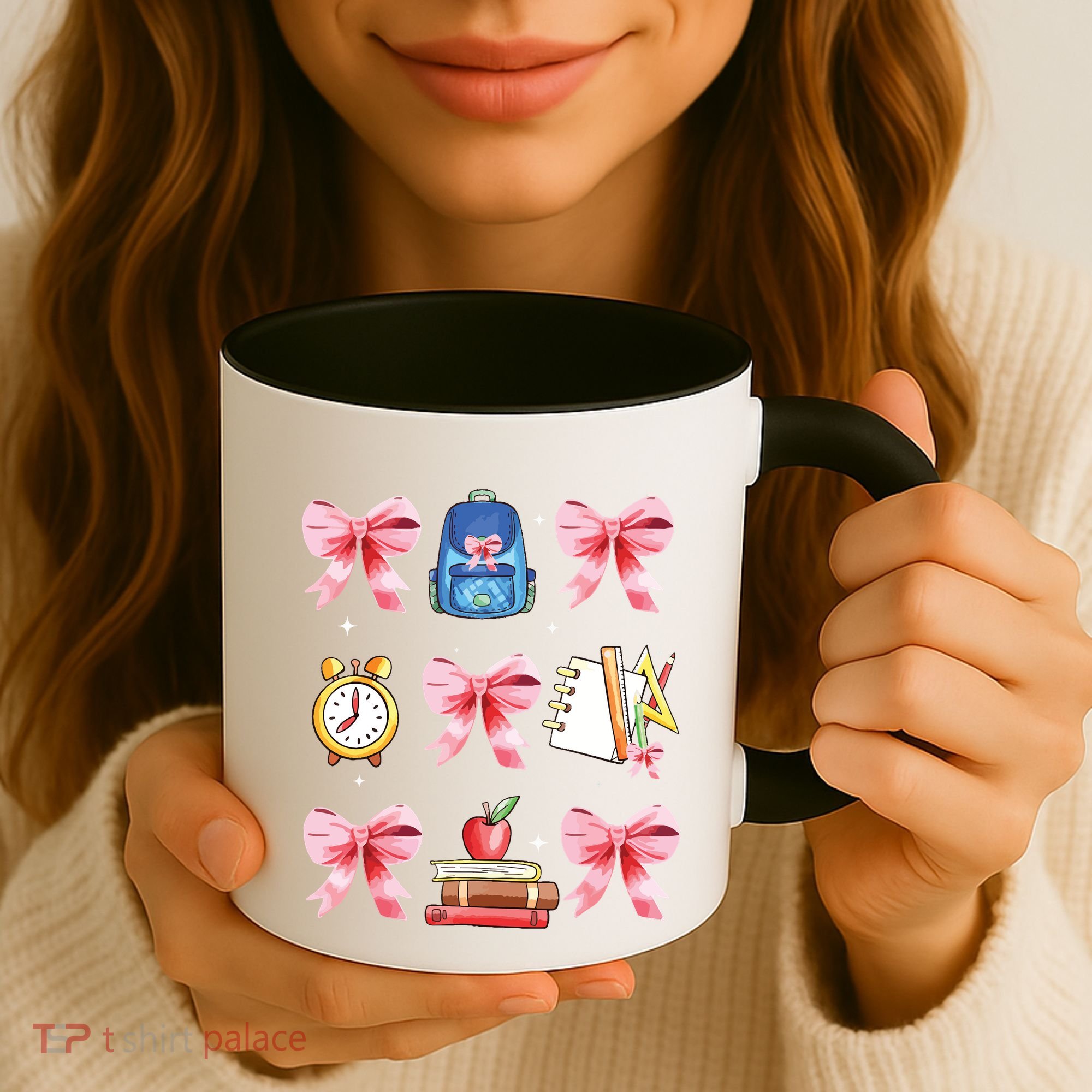 Back To School Girl Coquette Bow First Day Of School Coffee Mug