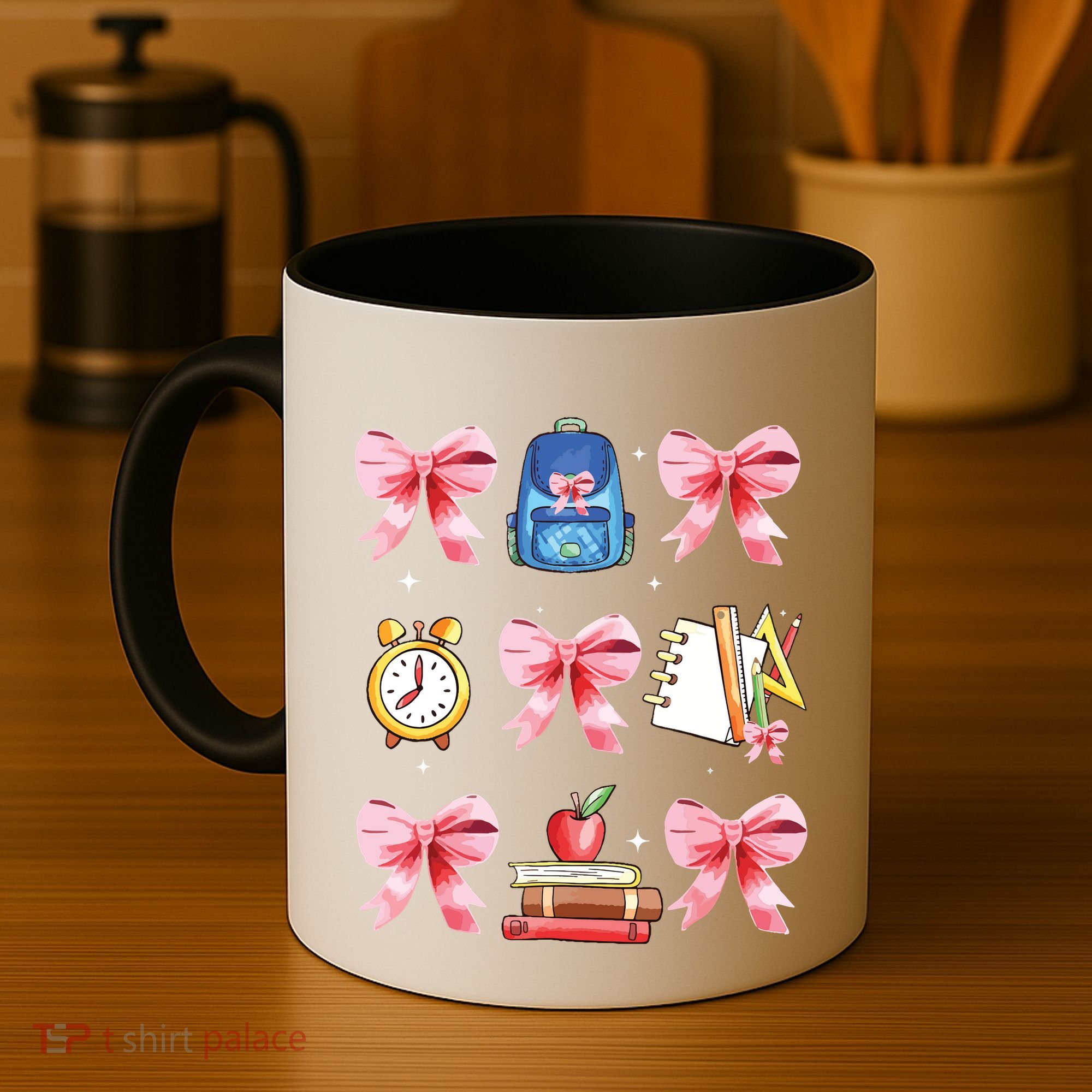 Back To School Girl Coquette Bow First Day Of School Coffee Mug