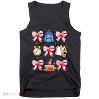 Back To School Girl Coquette Bow First Day Of School Tank Top thumb 0