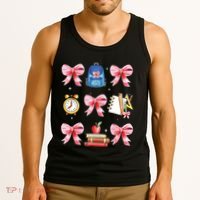 Back To School Girl Coquette Bow First Day Of School Tank Top thumb 3
