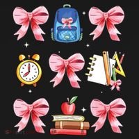 Back To School Girl Coquette Bow First Day Of School Visor thumb 3