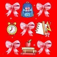 Back To School Girl Coquette Bow First Day Of School Santa Hat thumb 1