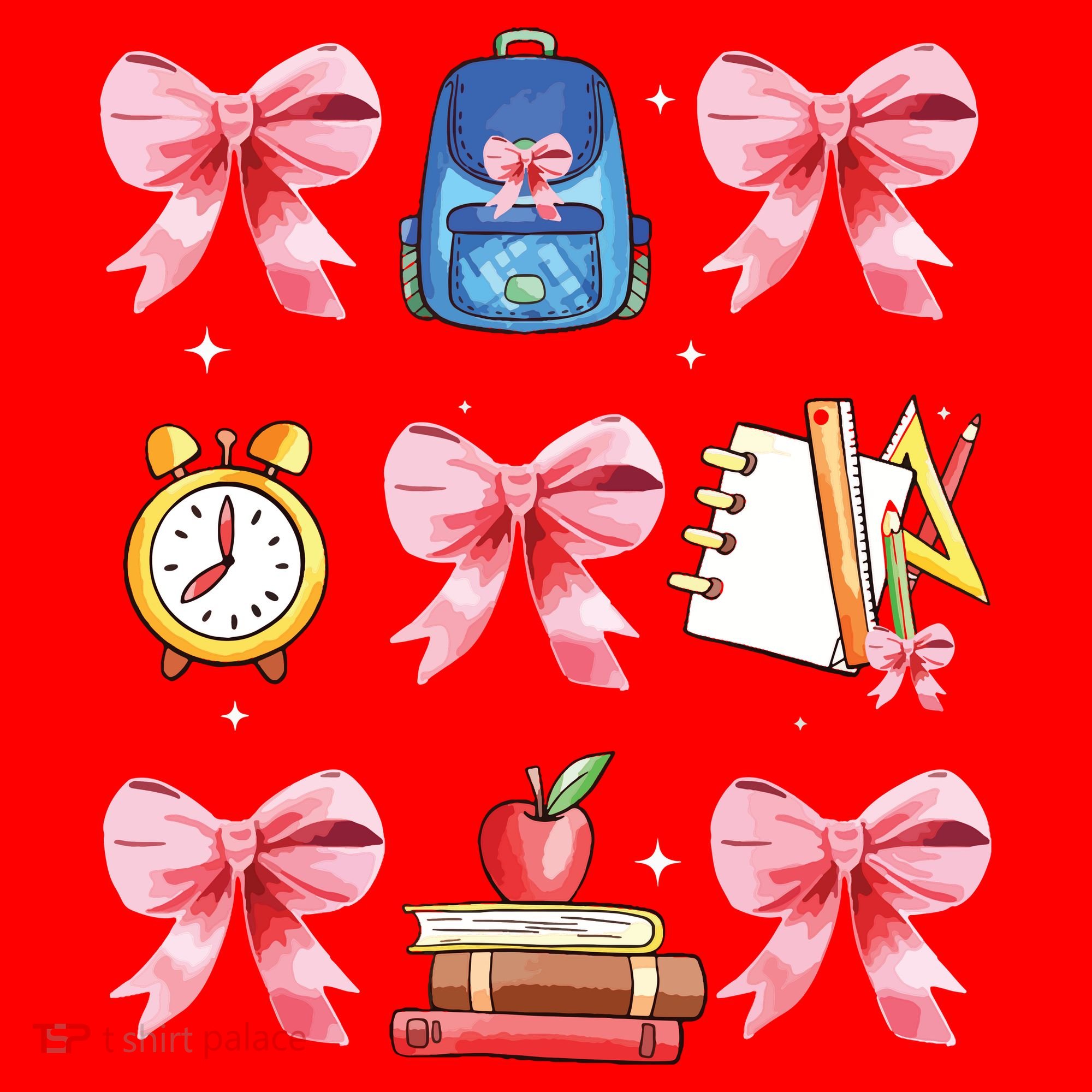 Back To School Girl Coquette Bow First Day Of School Santa Hat