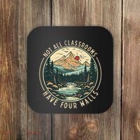 Back To School Not All Classrooms Have Four Walls Camping Coaster thumb 0