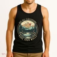 Back To School Not All Classrooms Have Four Walls Camping Tank Top thumb 3