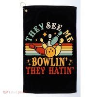 Bowling They See Me Bowling They Hatin Funny Golf Towel thumb 0