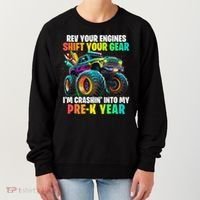 Back To School Pre K Monster Truck First Day School Women's Sweatshirt thumb 0
